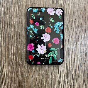 Kate Spade Black Case with Floral Design iPhone portable phone charger